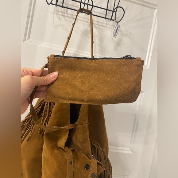 All Saints Lea Fringes Tote in Cognac - Picture 8 of 10